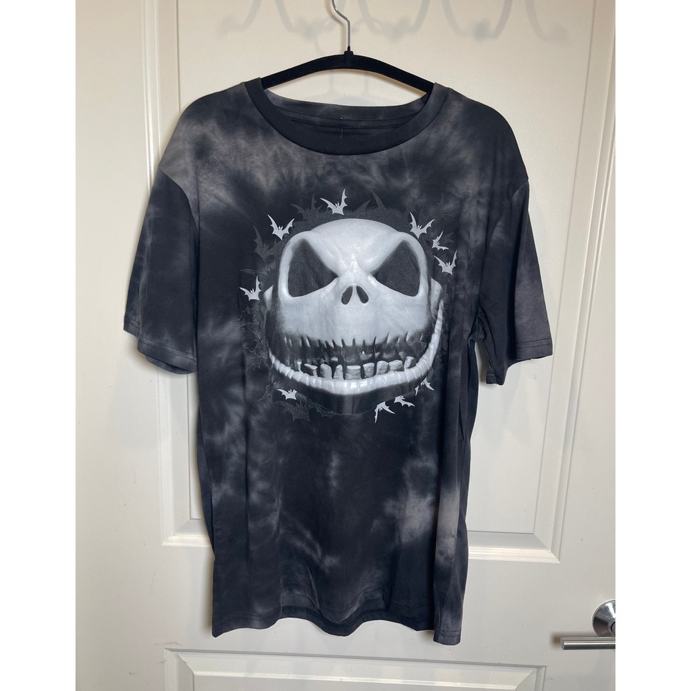 NWT Y2K Nightmare Before Christmas Jack Skellington Emo Tie‎ Dye Goth Tee Medium